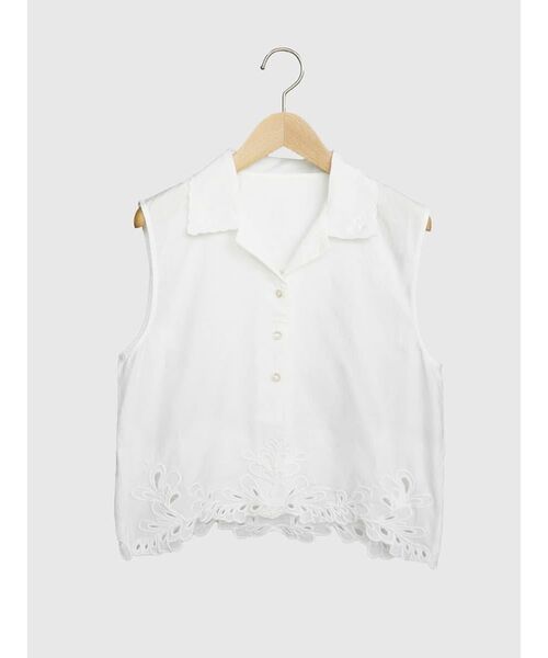 FIKA.(フィーカ)の「Open collar cutwork shirt(シャツ/ブラウス・レディース・オフホワイト/ブラック・MEDIUM)」の17枚目の写真