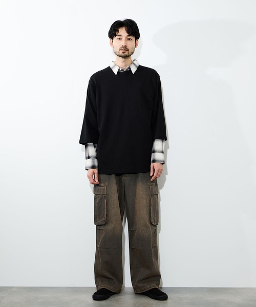 NAVY（ネイビー）の「【NAVY/ネイビー】 3Dデニムカーゴパンツ（カーゴパンツ・メンズ・ブラック/ブルー・XL/L/M/S）」の12枚目の写真