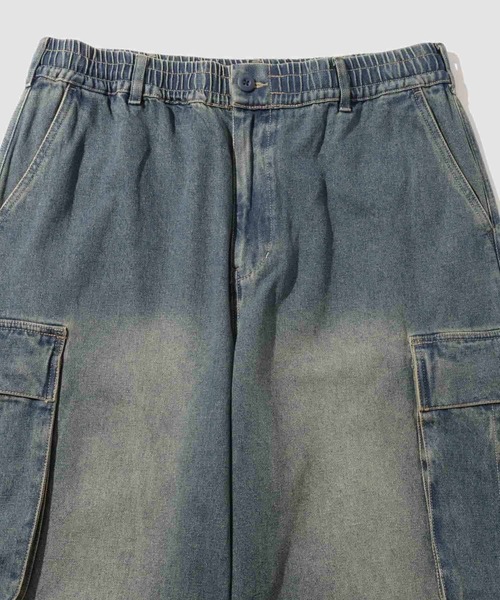 NAVY（ネイビー）の「【NAVY/ネイビー】 3Dデニムカーゴパンツ（カーゴパンツ・メンズ・ブラック/ブルー・XL/L/M/S）」の18枚目の写真