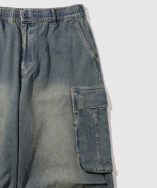 NAVY（ネイビー）の「【NAVY/ネイビー】 3Dデニムカーゴパンツ（カーゴパンツ・メンズ・ブラック/ブルー・XL/L/M/S）」の19枚目の写真