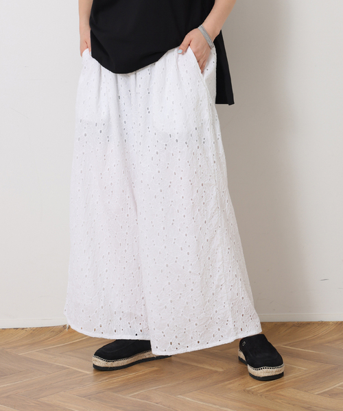 JOURNAL STANDARD LUXE(ジャーナルスタンダード ラックス)の「【SOIL】 60s CAMBRIC ALL HEMLA WIDE EASY PAN(その他パンツ・レディース・ブラウン/ホワイト・2)」の6枚目の写真