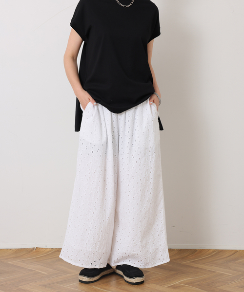 JOURNAL STANDARD LUXE(ジャーナルスタンダード ラックス)の「【SOIL】 60s CAMBRIC ALL HEMLA WIDE EASY PAN(その他パンツ・レディース・ブラウン/ホワイト・2)」の7枚目の写真