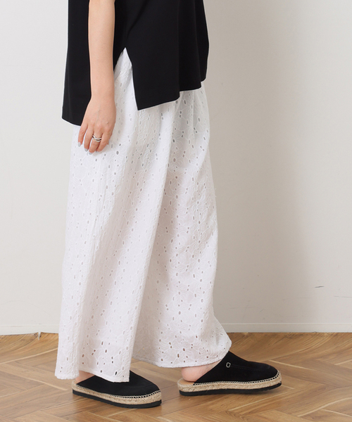 JOURNAL STANDARD LUXE(ジャーナルスタンダード ラックス)の「【SOIL】 60s CAMBRIC ALL HEMLA WIDE EASY PAN(その他パンツ・レディース・ブラウン/ホワイト・2)」の8枚目の写真