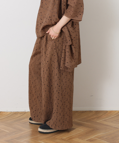 JOURNAL STANDARD LUXE(ジャーナルスタンダード ラックス)の「【SOIL】 60s CAMBRIC ALL HEMLA WIDE EASY PAN(その他パンツ・レディース・ブラウン/ホワイト・2)」の15枚目の写真