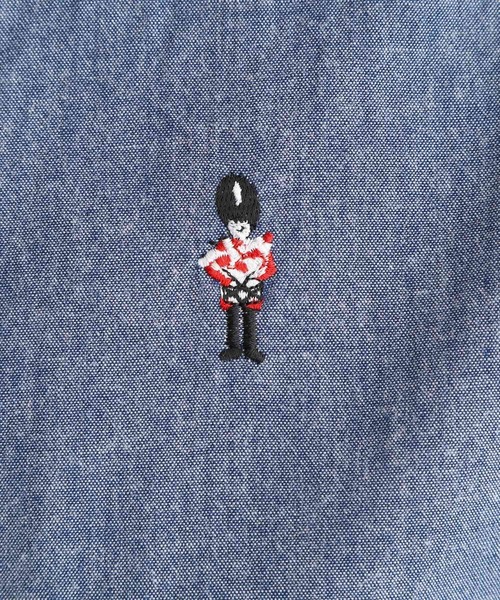 LAURA ASHLEY(ローラアシュレイ)の「【刺繍入り/日本製/ワンマイルウエア】ラウンドカラーシャツ(シャツ/ブラウス・レディース・ホワイト/ブルー・38)」の10枚目の写真