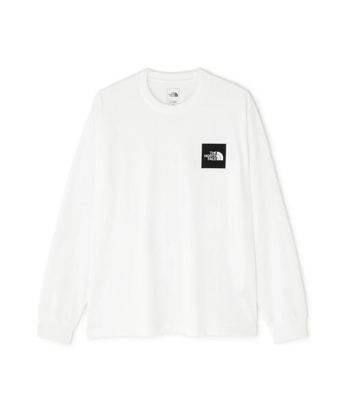 THE NORTH FACE(ザノースフェイス)の「THE NORTH FACE/ザ・ノース・フェイス/L/S Square Logo Tee(Tシャツ/カットソー・メンズ・ホワイト/ブラック・L/XL/M/S)」の1枚目の写真