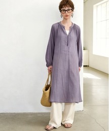 Sew loop（ソーループ）の「軽やか素材綿混シアー長袖チュニックワンピ（チュニック）」