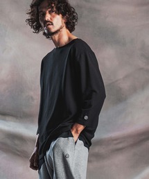 mlt5802-Smooth Jersey Narrow Boat-Neck 3-4 Sleeve T-shirt 7分袖Tシャツ(AG07-002acg)