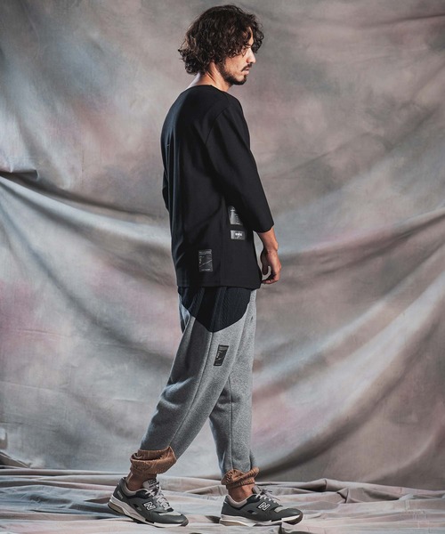ANGENEHM(アンゲネーム)の「mlt5802-Smooth Jersey Narrow Boat-Neck 3-4 Sleeve T-shirt 7分袖Tシャツ(AG07-002acg)(Tシャツ/カットソー・メンズ・オフホワイト/ミント/ブラック/ミックスグレー/ワイン・S/M/L)」の16枚目の写真