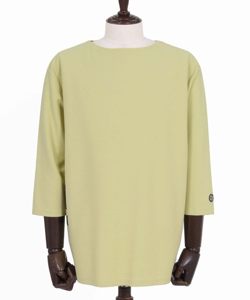 ANGENEHM(アンゲネーム)の「mlt5802-Smooth Jersey Narrow Boat-Neck 3-4 Sleeve T-shirt 7分袖Tシャツ(AG07-002acg)(Tシャツ/カットソー・メンズ・オフホワイト/ミント/ブラック/ミックスグレー/ワイン・S/M/L)」の21枚目の写真