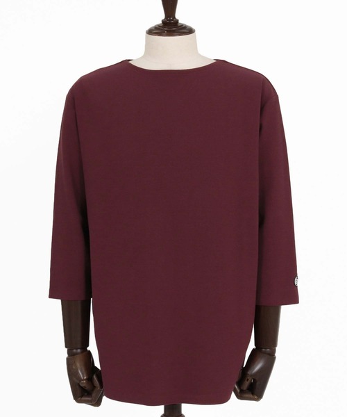 ANGENEHM(アンゲネーム)の「mlt5802-Smooth Jersey Narrow Boat-Neck 3-4 Sleeve T-shirt 7分袖Tシャツ(AG07-002acg)(Tシャツ/カットソー・メンズ・オフホワイト/ミント/ブラック/ミックスグレー/ワイン・S/M/L)」の11枚目の写真
