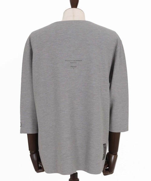 ANGENEHM(アンゲネーム)の「mlt5802-Smooth Jersey Narrow Boat-Neck 3-4 Sleeve T-shirt 7分袖Tシャツ(AG07-002acg)(Tシャツ/カットソー・メンズ・オフホワイト/ミント/ブラック/ミックスグレー/ワイン・S/M/L)」の14枚目の写真