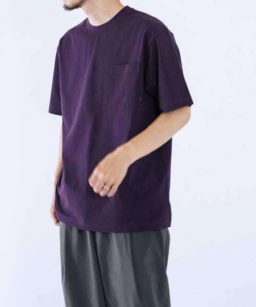 EKAL(エカル)の「『イージーケア』ベーシックポケットTシャツ(Tシャツ/カットソー・メンズ・ホワイト/チャコールグレー/パープル・LARGE/MEDIUM)」の3枚目の写真