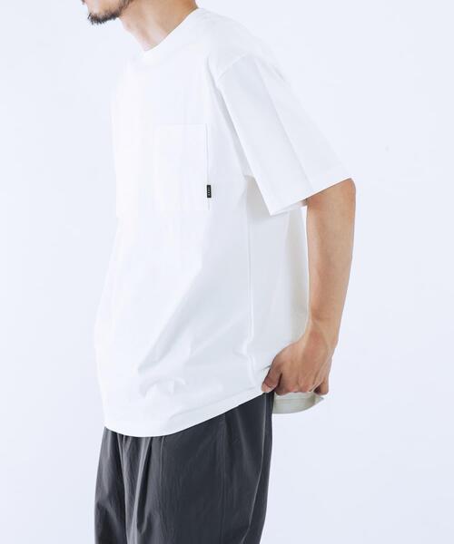 EKAL(エカル)の「『イージーケア』ベーシックポケットTシャツ(Tシャツ/カットソー・メンズ・ホワイト/チャコールグレー/パープル・LARGE/MEDIUM)」の4枚目の写真