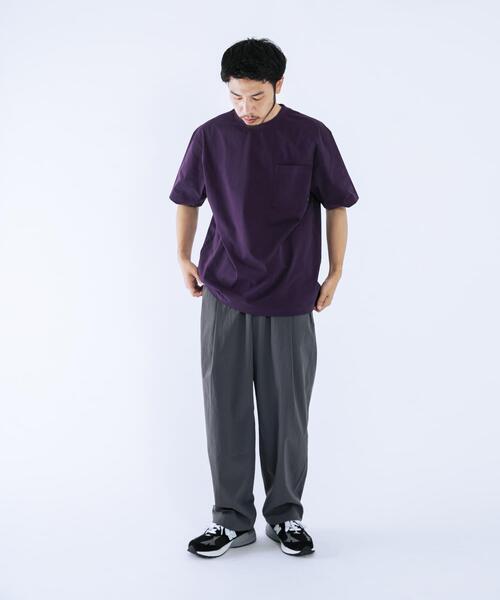 EKAL(エカル)の「『イージーケア』ベーシックポケットTシャツ(Tシャツ/カットソー・メンズ・ホワイト/チャコールグレー/パープル・LARGE/MEDIUM)」の21枚目の写真