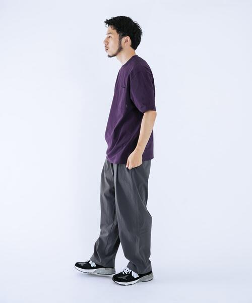 EKAL(エカル)の「『イージーケア』ベーシックポケットTシャツ(Tシャツ/カットソー・メンズ・ホワイト/チャコールグレー/パープル・LARGE/MEDIUM)」の22枚目の写真