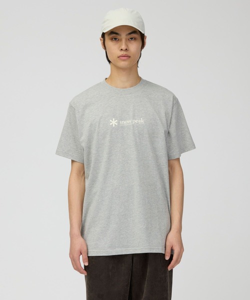 Snow Peak(スノーピーク)の「Snow Peak / Soft Cotton Logo T-Shirt ソフトコットン ロゴ半袖Tシャツ(Tシャツ/カットソー・メンズ・杢グレー/ブラウン・S/M/L/XL)」の2枚目の写真