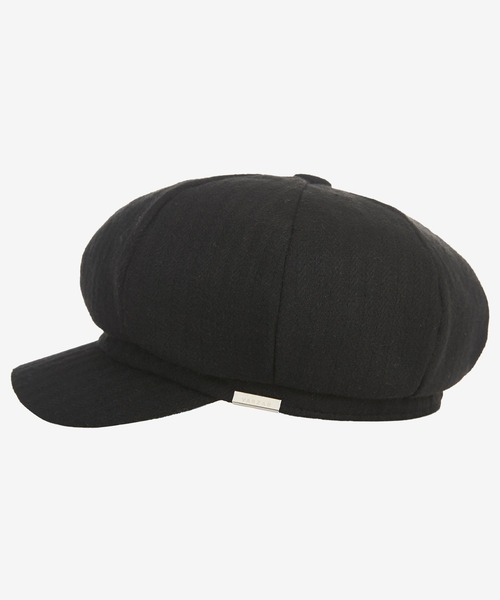 L.H.P（エルエイチピー）の「VARZAR/バザール/Metal tip herringbone newsboy cap（キャップ・レディース・ブラック・F）」の4枚目の写真