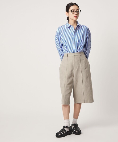 CITEN(シテン)の「<CITEN>ヴィンテージライクサテンハーフパンツ(その他パンツ・レディース・ダークグレー/ベージュ・S/M)」の4枚目の写真