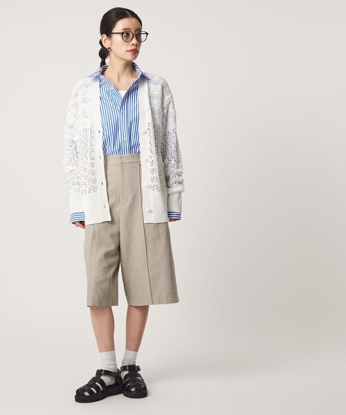 CITEN(シテン)の「<CITEN>ヴィンテージライクサテンハーフパンツ(その他パンツ・レディース・ダークグレー/ベージュ・S/M)」の5枚目の写真