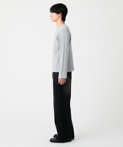 EVOLVERA(エボルヴェラー)の「Thermal Henley Neck Hook Long T-shirt / サーマルヘンリーネック フック ロングT(Tシャツ/カットソー・メンズ・ホワイト/グレー/ブラック系1・M/L)」の14枚目の写真