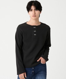 EVOLVERA（エボルヴェラー）の「Thermal Henley Neck Hook Long T-shirt / サーマルヘンリーネック フック ロングT（Tシャツ/カットソー）」