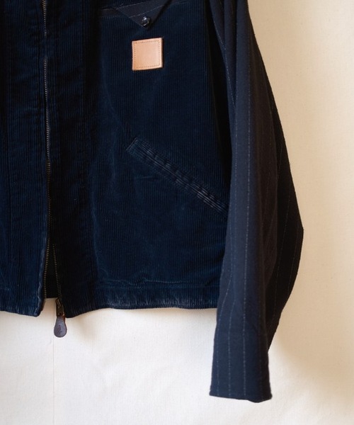 KHOKI（コッキ）の「【KHOKI/コッキ】26fw-jk-03 Combination drizzler jacket（ブルゾン・メンズ・ブラウン/ブラック・3/2）」の3枚目の写真