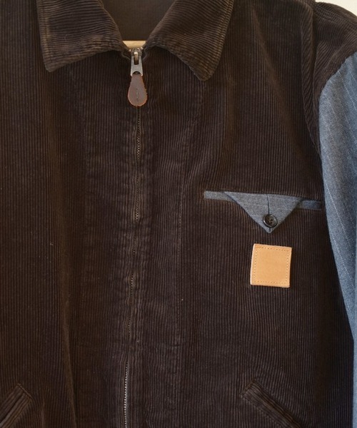 KHOKI（コッキ）の「【KHOKI/コッキ】26fw-jk-03 Combination drizzler jacket（ブルゾン・メンズ・ブラウン/ブラック・3/2）」の6枚目の写真