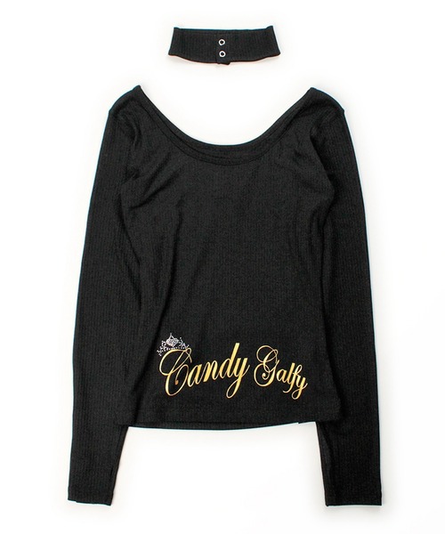 GALFY(ガルフィー)の「Candy Galfy-キラキラQUEEN Tee(Tシャツ/カットソー・レディース・ピンク/ブラック・FREE)」の15枚目の写真