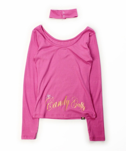GALFY(ガルフィー)の「Candy Galfy-キラキラQUEEN Tee(Tシャツ/カットソー・レディース・ピンク/ブラック・FREE)」の9枚目の写真