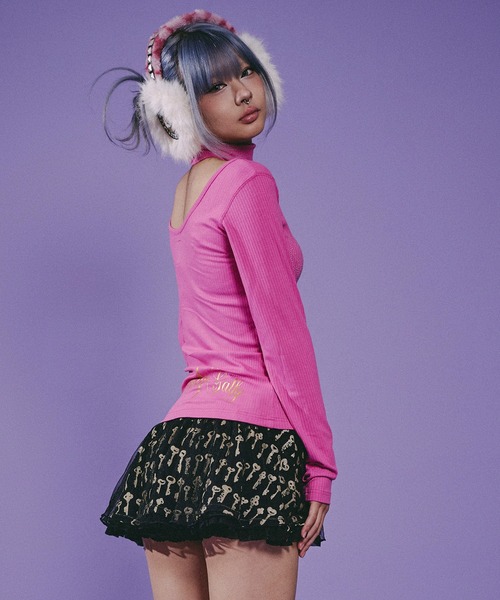 GALFY(ガルフィー)の「Candy Galfy-キラキラQUEEN Tee(Tシャツ/カットソー・レディース・ピンク/ブラック・FREE)」の12枚目の写真
