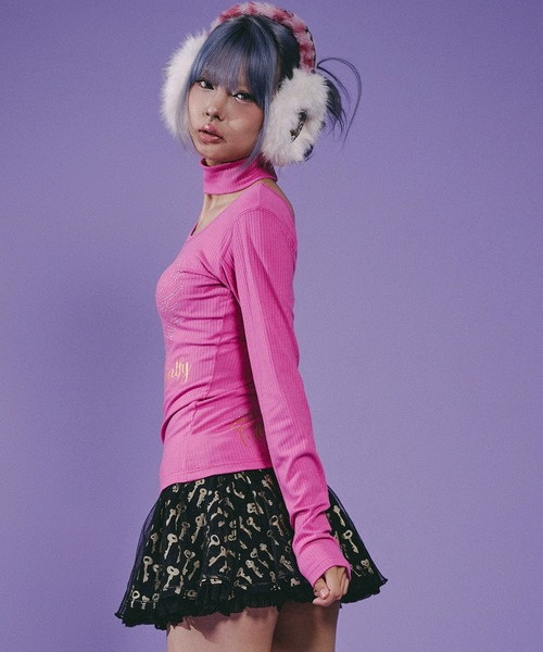 GALFY(ガルフィー)の「Candy Galfy-キラキラQUEEN Tee(Tシャツ/カットソー・レディース・ピンク/ブラック・FREE)」の21枚目の写真