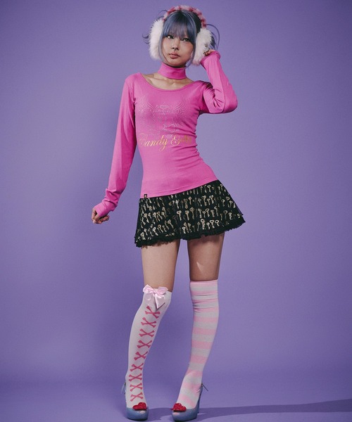 GALFY(ガルフィー)の「Candy Galfy-キラキラQUEEN Tee(Tシャツ/カットソー・レディース・ピンク/ブラック・FREE)」の13枚目の写真