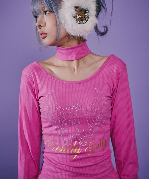GALFY(ガルフィー)の「Candy Galfy-キラキラQUEEN Tee(Tシャツ/カットソー・レディース・ピンク/ブラック・FREE)」の16枚目の写真