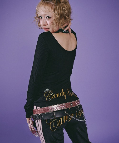 GALFY(ガルフィー)の「Candy Galfy-キラキラQUEEN Tee(Tシャツ/カットソー・レディース・ピンク/ブラック・FREE)」の22枚目の写真