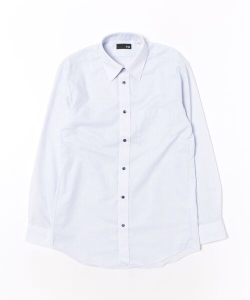 TAKA-Q(タカキュー)の「*ワイシャツ メンズ 長袖 ノンアイロン レギュラーカラー ビジネス ドレス 綿混 NEWスタンダードフィット(ビジネスシャツ・メンズ・ブルー・首回り39cm-裄丈80cm/首回り39cm-裄丈84cm/首回り41cm-裄丈82cm/首回り41cm-裄丈86cm/首回り43cm-裄丈82cm/首回り43cm-裄丈86cm/首回り45cm-裄丈86cm)」の2枚目の写真
