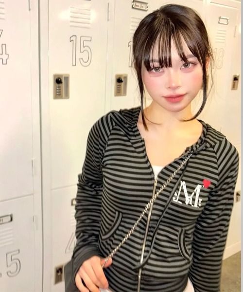 MUCENT(ムセント)の「MUCENT/LOVRITSボーダージップアップ(パーカー・レディース・その他2/その他1・FREE)」の8枚目の写真