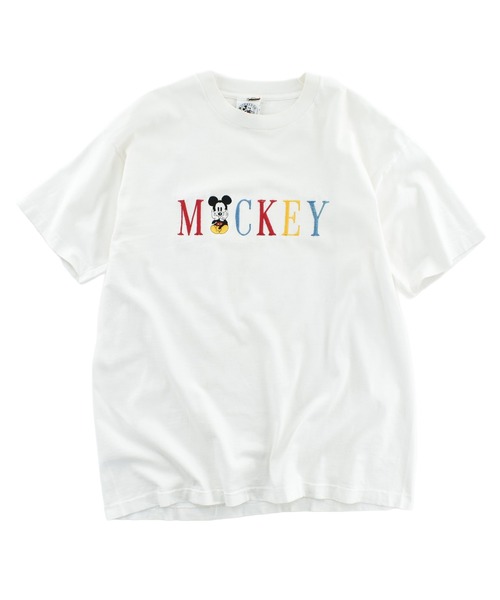 LABORATORY R(ラボラトリーアール)の「【USED】90’s Disney “Mickey” キャラクター Tシャツ(Tシャツ/カットソー・メンズ・ホワイト・LARGE)」の1枚目の写真