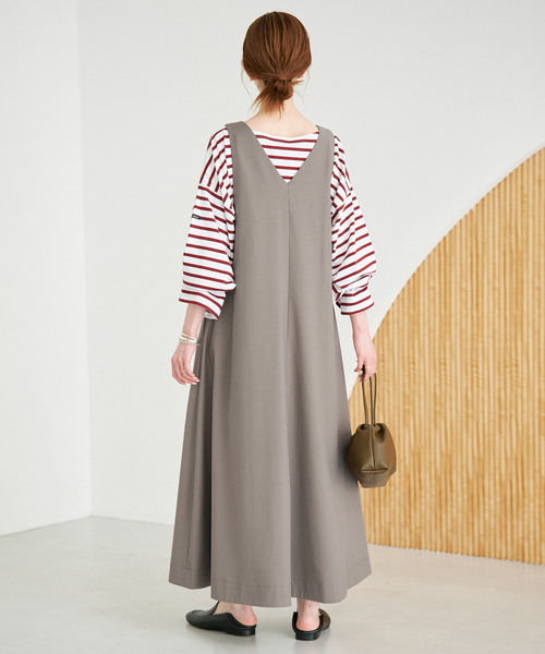 SLOBE IENA(スローブイエナ)の「《/WEB限定カラーあり》フロントジップフレアワンピース(ワンピース・レディース・チャコールグレー/カーキ/ブラック・FREE)」の16枚目の写真