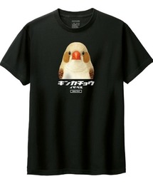 Ol' Basics | Moftique(モフティック) 半袖Tシャツ キンカチョウ イザベル 鳥 ペット アニマル プリント トップス レディース(Tシャツ/カットソー)