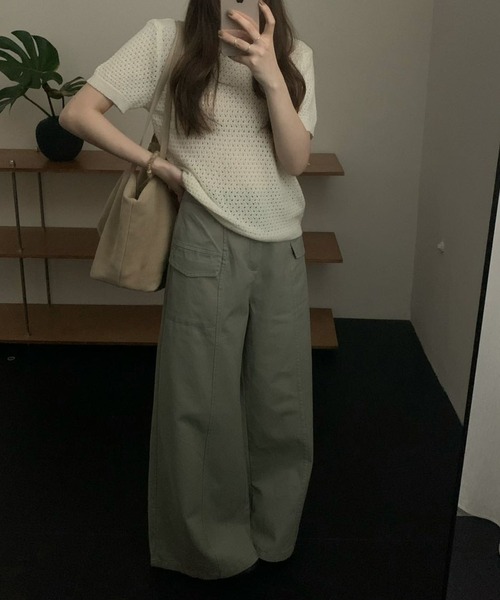 FLINEA(フリネア)の「コットンカーゴパンツ(その他パンツ・レディース・ベージュ/カーキ・FREE)」の15枚目の写真