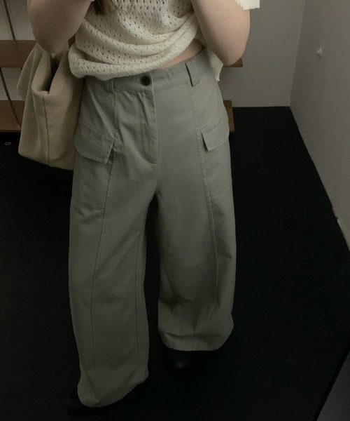 FLINEA(フリネア)の「コットンカーゴパンツ(その他パンツ・レディース・ベージュ/カーキ・FREE)」の5枚目の写真
