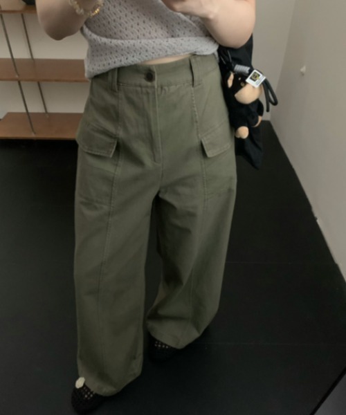 FLINEA(フリネア)の「コットンカーゴパンツ(その他パンツ・レディース・ベージュ/カーキ・FREE)」の14枚目の写真