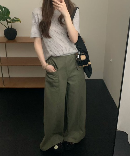 FLINEA(フリネア)の「コットンカーゴパンツ(その他パンツ・レディース・ベージュ/カーキ・FREE)」の12枚目の写真