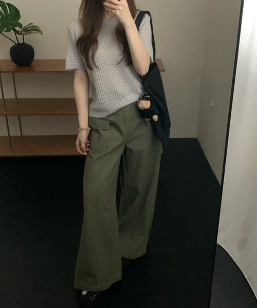 FLINEA(フリネア)の「コットンカーゴパンツ(その他パンツ・レディース・ベージュ/カーキ・FREE)」の10枚目の写真