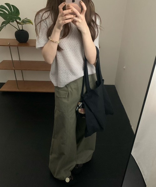 FLINEA(フリネア)の「コットンカーゴパンツ(その他パンツ・レディース・ベージュ/カーキ・FREE)」の9枚目の写真