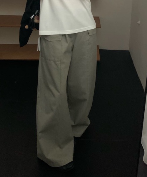 FLINEA(フリネア)の「コットンカーゴパンツ(その他パンツ・レディース・ベージュ/カーキ・FREE)」の3枚目の写真