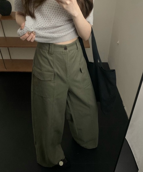 FLINEA(フリネア)の「コットンカーゴパンツ(その他パンツ・レディース・ベージュ/カーキ・FREE)」の13枚目の写真