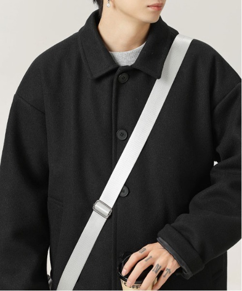 DOUBLE STEAL(ダブルスティール)の「DSウールライクステンカラーコート(ステンカラーコート・メンズ・ブラウン/ブラック・X-LARGE/LARGE/MEDIUM)」の9枚目の写真