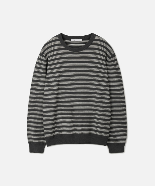 247SERIES(247シリーズ)の「マルチストライプニットスウェーター CHARCOAL(ニット/セーター・メンズ・チャコール・SMALL/MEDIUM/LARGE/X-LARGE/X-SMALL)」の1枚目の写真